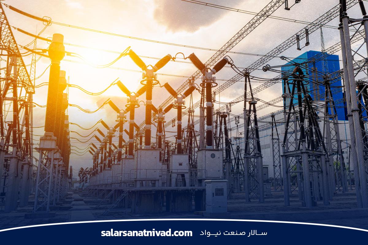 خطوط انتقال برق در پست برق