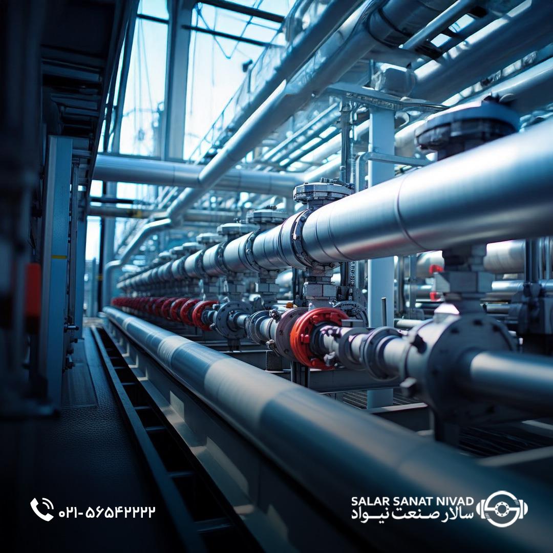 خطوط لوله به همراه شیرآلات و اتصالات مخصوص صنایع