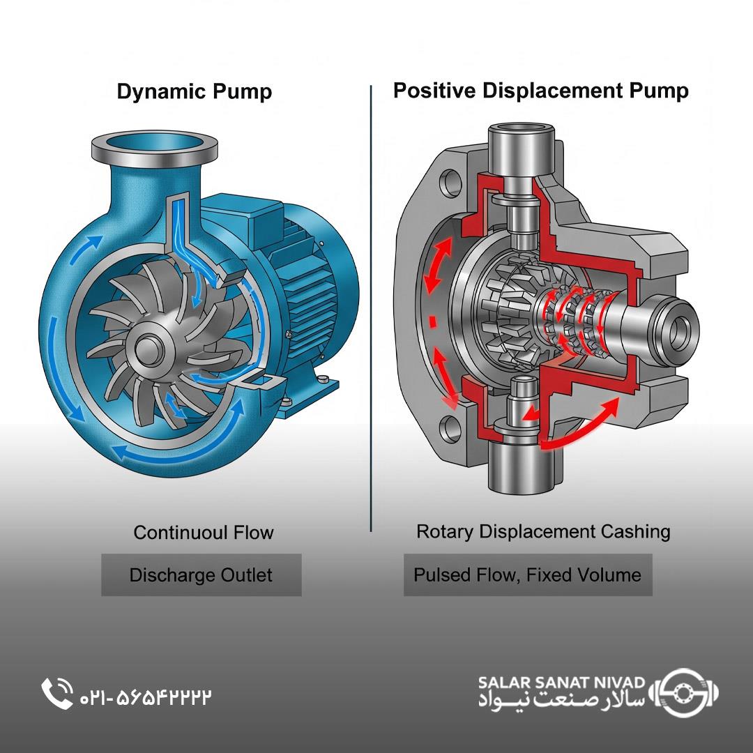 تفاوت پمپ‌های دینامیکی و جابه‌جایی مثبت